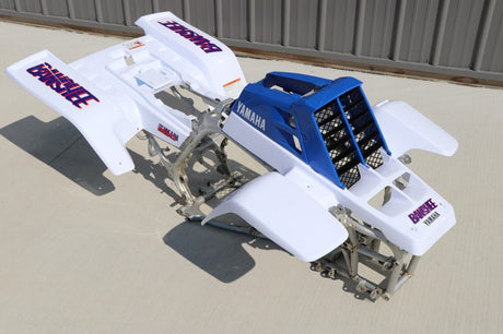 Vito's vinyl decal graphics kit 14MIL sticker Yamaha Banshee WHITE BLUE 1988 5