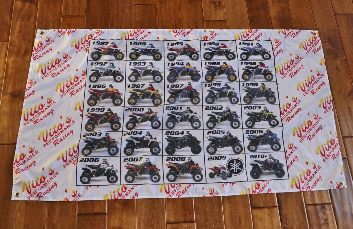 Vito's cloth fabric banner flag Yamaha Banshee year color scheme Poster print 1