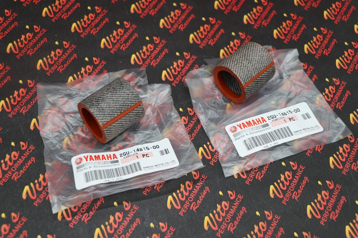2 x Rubber muffler exhaust clamps pipe gasket joint Yamaha Banshee OEM factory 1