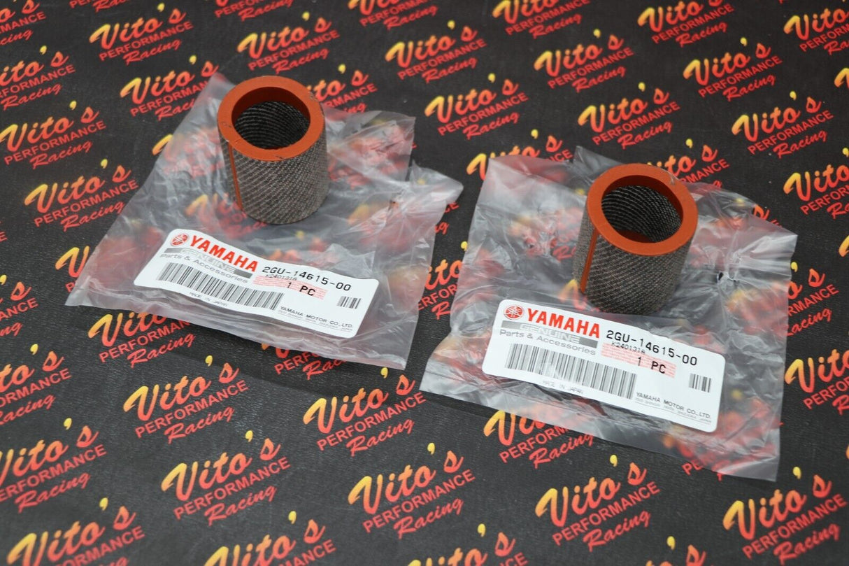 2 x Rubber muffler exhaust clamps pipe gasket joint Yamaha Banshee OEM factory 2