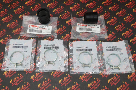 2 x Rubber muffler exhaust clamps pipe gasket joint Banshee OEM factory + CLAMPS 1