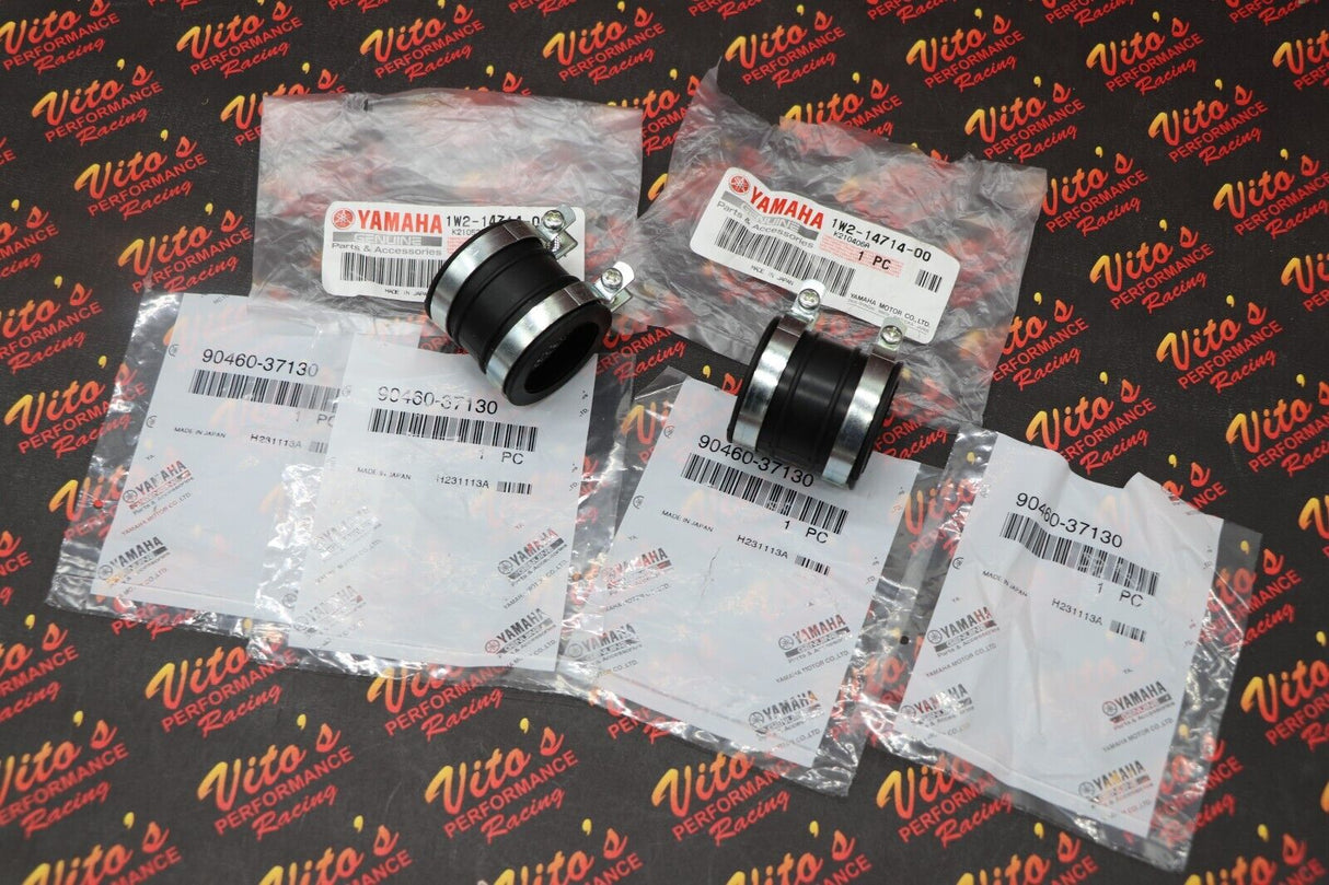 2 x Rubber muffler exhaust clamps pipe gasket joint Banshee OEM factory + CLAMPS 2