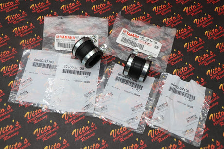 2 x Rubber muffler exhaust clamps pipe gasket joint Banshee OEM factory + CLAMPS 2