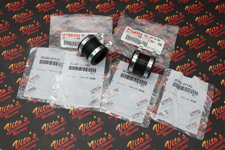2 x Rubber muffler exhaust clamps pipe gasket joint Banshee OEM factory + CLAMPS 3