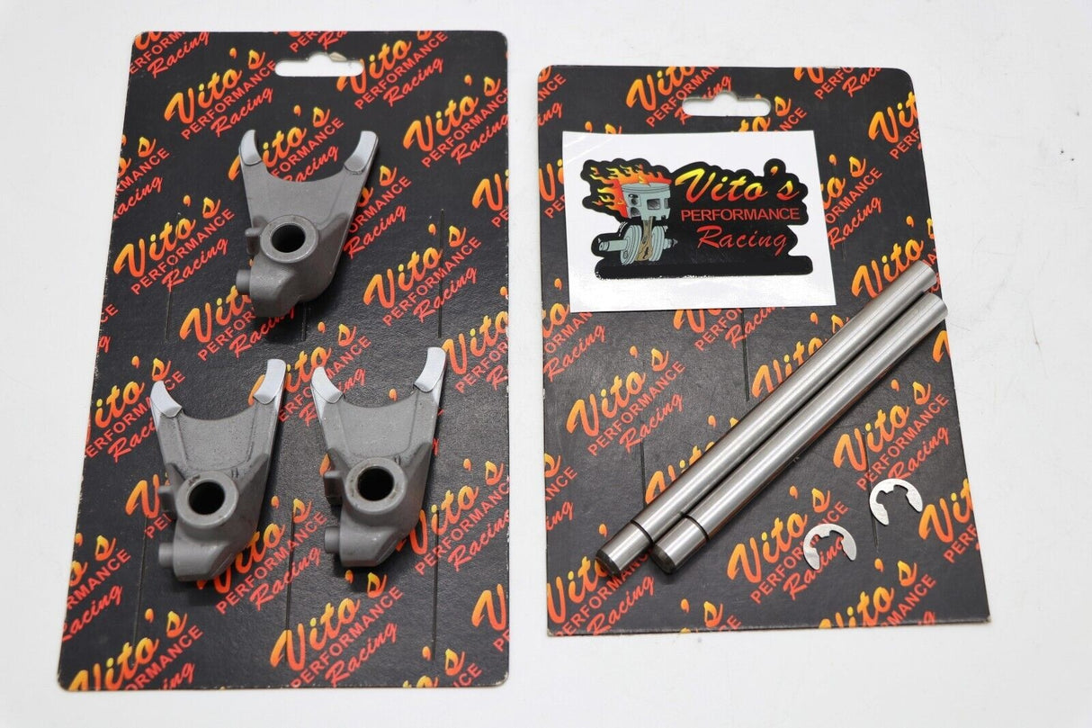 NEW 3 x shift FORKS + rods + clips cam shifting transmission Yamaha Banshee 1