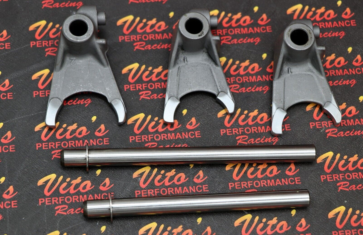 NEW 3 x shift FORKS + rods + clips cam shifting transmission Yamaha Banshee 7