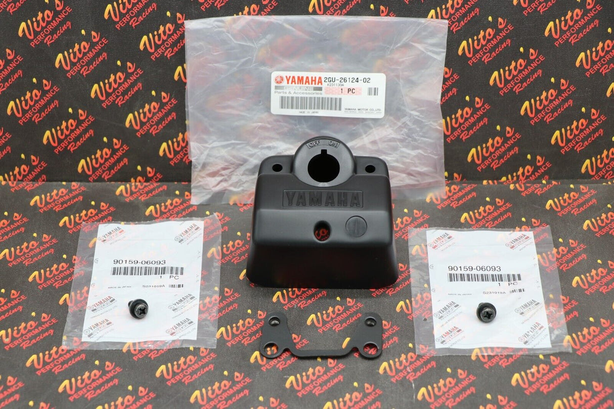 Bracket + key plastic holder mount stem stay Yamaha Banshee Blaster + OEM screws 2