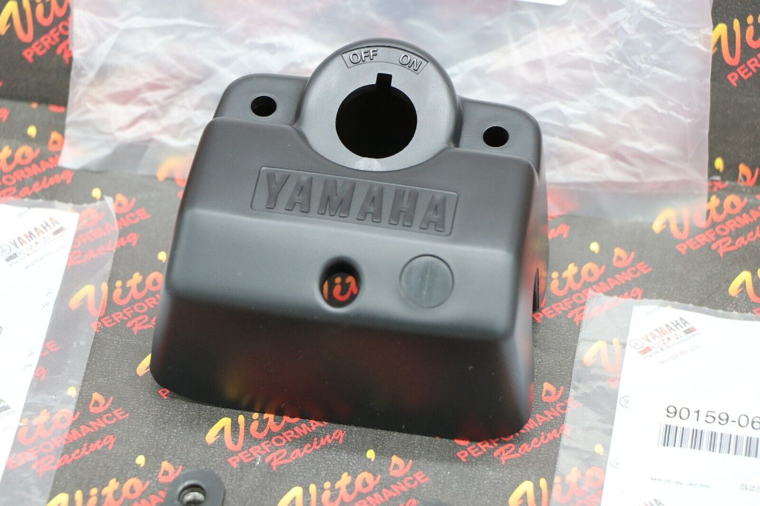 Bracket + key plastic holder mount stem stay Yamaha Banshee Blaster + OEM screws 3