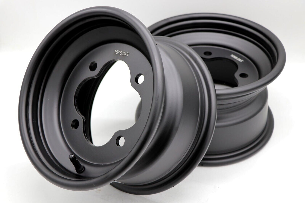 2 x 10" front aluminum wheels rims 4x144 HONDA 450r 400EX 300EX 250EX BLACK 1