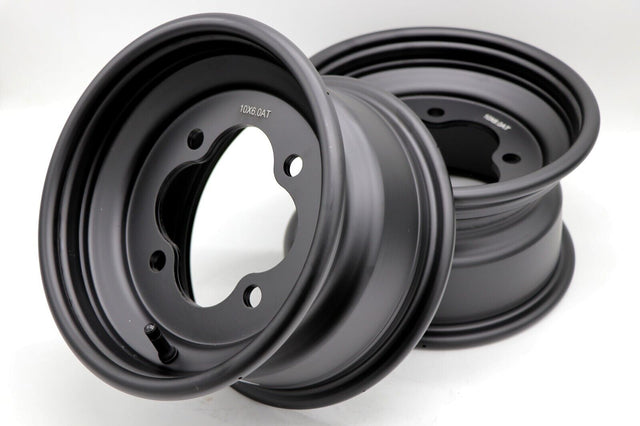 2 x 10" front aluminum wheels rims 4x144 HONDA 450r 400EX 300EX 250EX BLACK 1