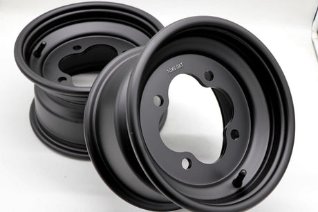 2 x 10" front aluminum wheels rims 4x144 HONDA 450r 400EX 300EX 250EX BLACK 3