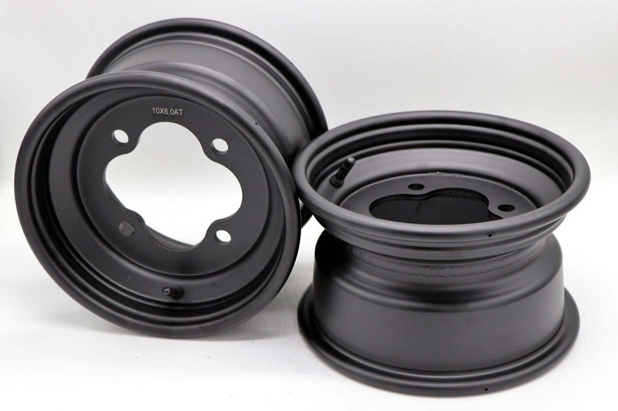 2 x 10" front aluminum wheels rims 4x144 HONDA 450r 400EX 300EX 250EX BLACK 4