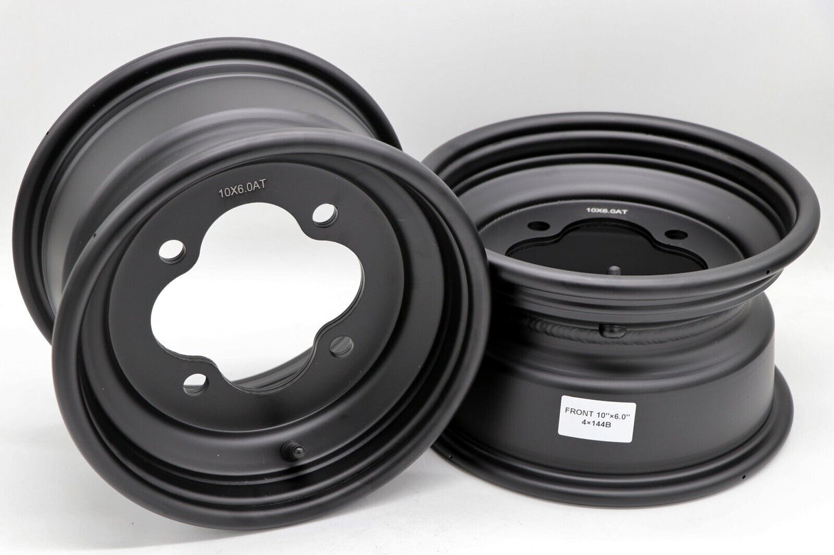 2 x 10" front aluminum wheels rims 4x144 HONDA 450r 400EX 300EX 250EX BLACK 5
