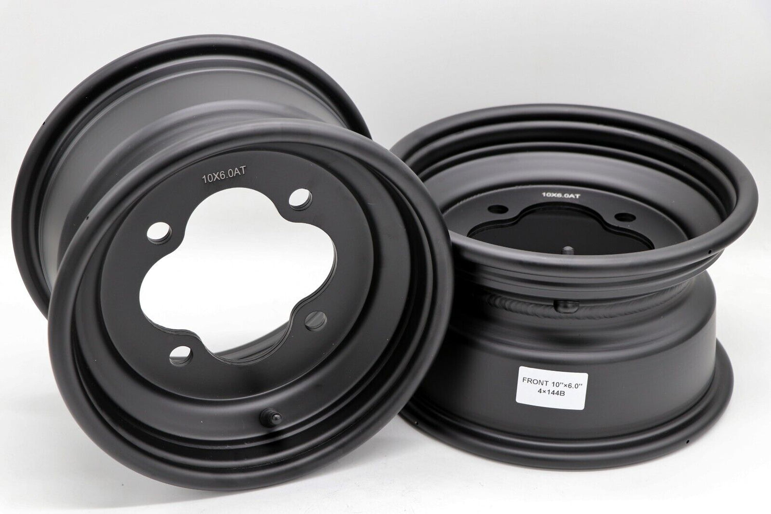 2 x 10" front aluminum wheels rims 4x144 HONDA 450r 400EX 300EX 250EX BLACK 5