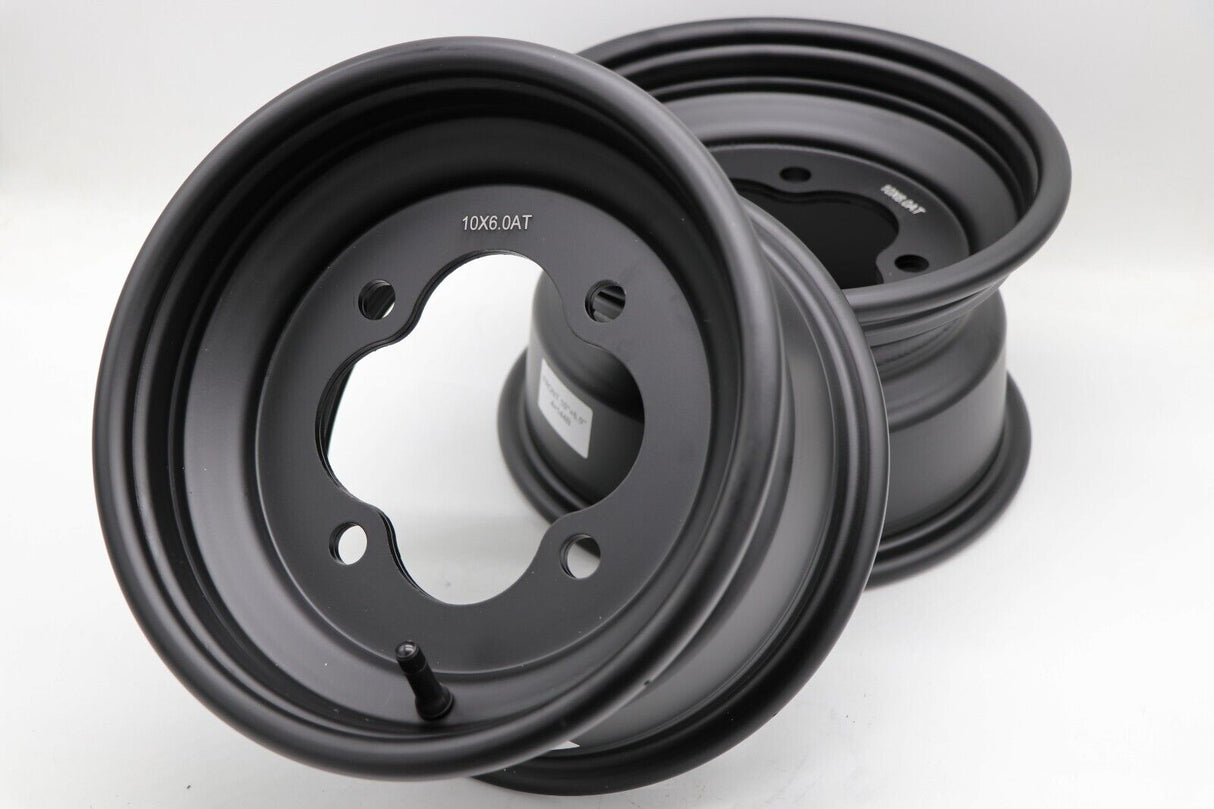 2 x 10" front aluminum wheels rims 4x144 HONDA 450r 400EX 300EX 250EX BLACK 6