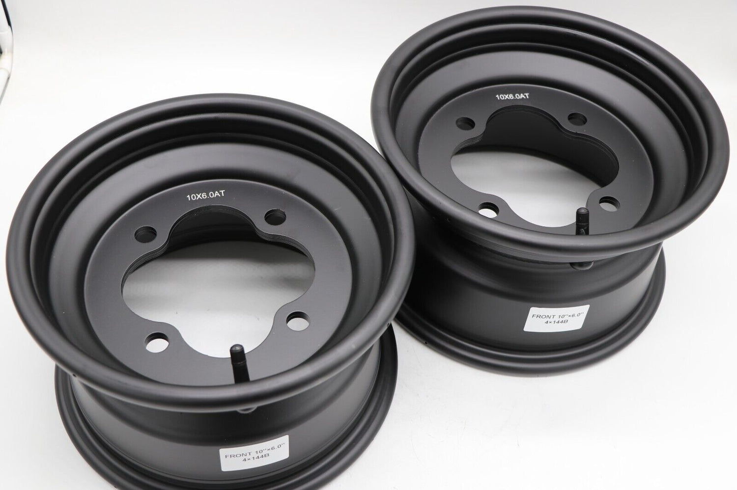 2 x 10" front aluminum wheels rims 4x144 HONDA 450r 400EX 300EX 250EX BLACK 9