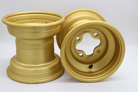 2 x 9" rear aluminum wheels rims 4x144 HONDA 450r 400EX 300EX TRX250r GOLD 1