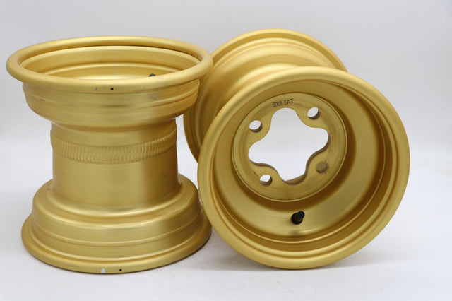 2 x 9" rear aluminum wheels rims 4x144 HONDA 450r 400EX 300EX TRX250r GOLD 1