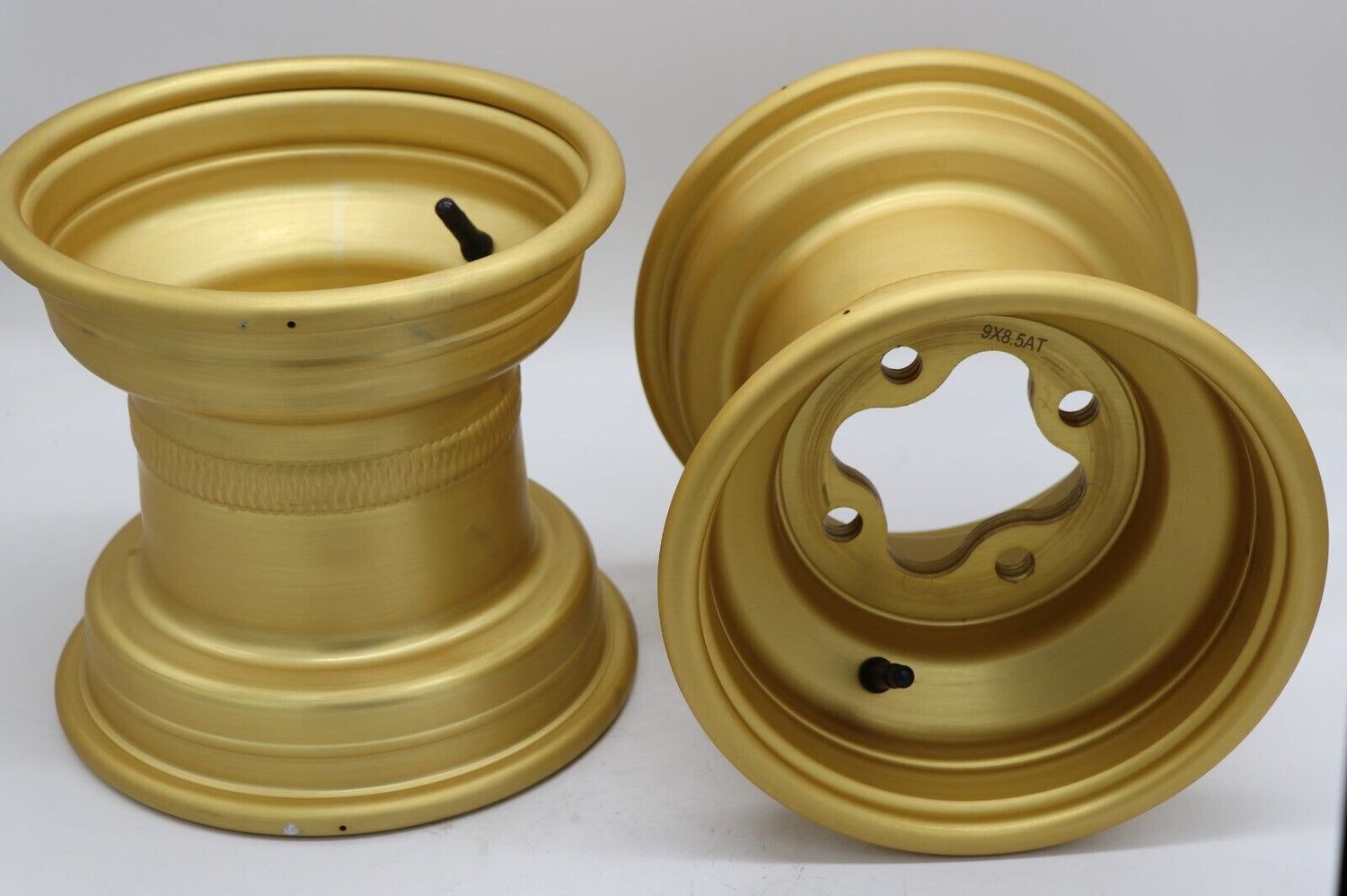 2 x 9" rear aluminum wheels rims 4x144 HONDA 450r 400EX 300EX TRX250r GOLD 5