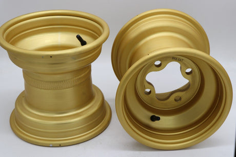 2 x 9" rear aluminum wheels rims 4x144 HONDA 450r 400EX 300EX TRX250r GOLD 5