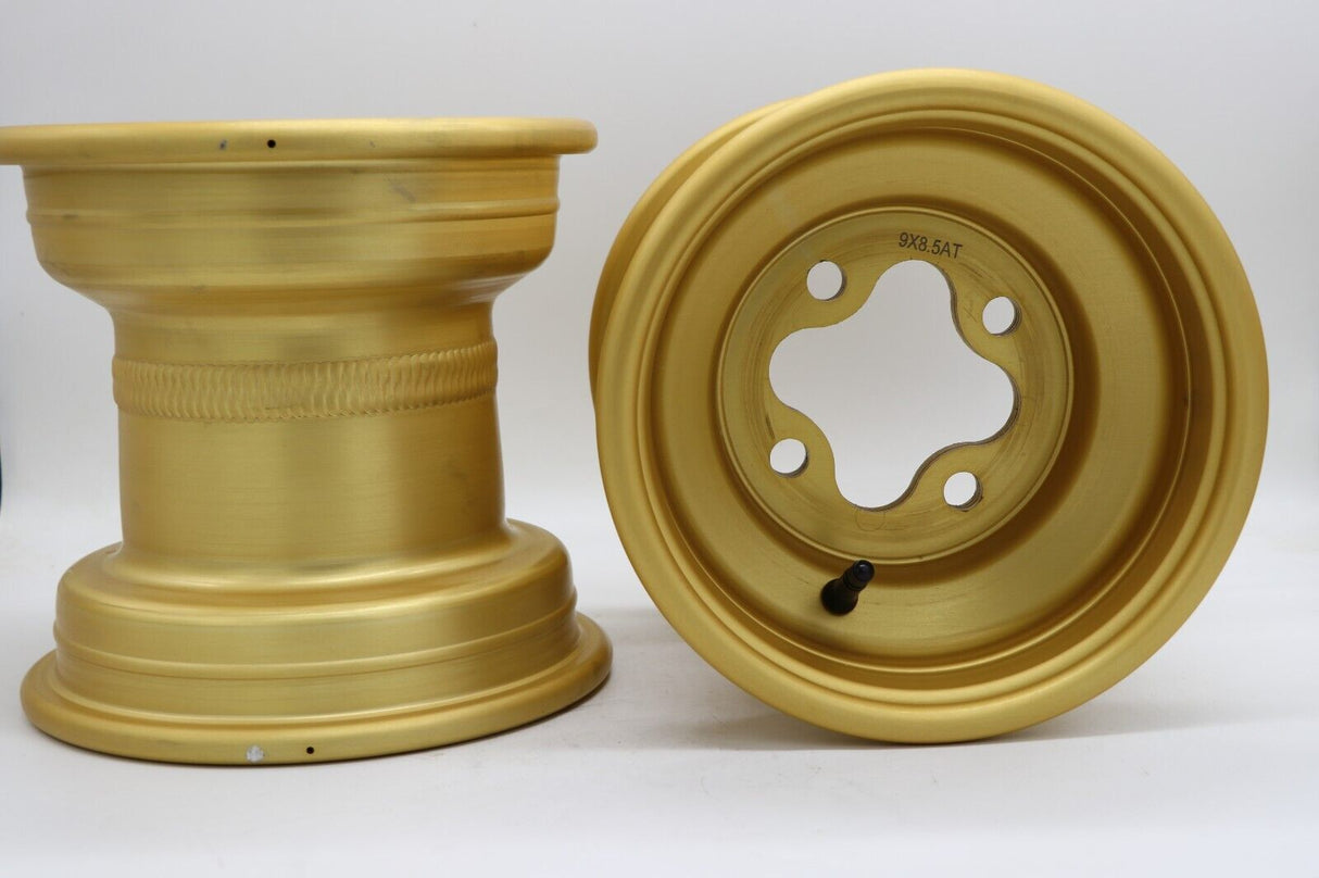 2 x 9" rear aluminum wheels rims 4x144 HONDA 450r 400EX 300EX TRX250r GOLD 6