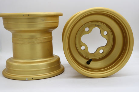 2 x 9" rear aluminum wheels rims 4x144 HONDA 450r 400EX 300EX TRX250r GOLD 6