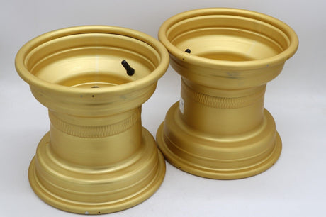 2 x 9" rear aluminum wheels rims 4x144 HONDA 450r 400EX 300EX TRX250r GOLD 8