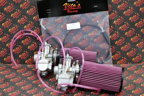 2 X Yamaha Banshee 28MM 28 Larger Carbs Carburetors PWK + Cable + K+N Filters 1