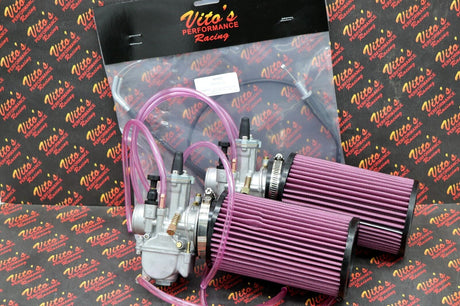 2 X Yamaha Banshee 28MM 28 Larger Carbs Carburetors PWK + Cable + K+N Filters 2