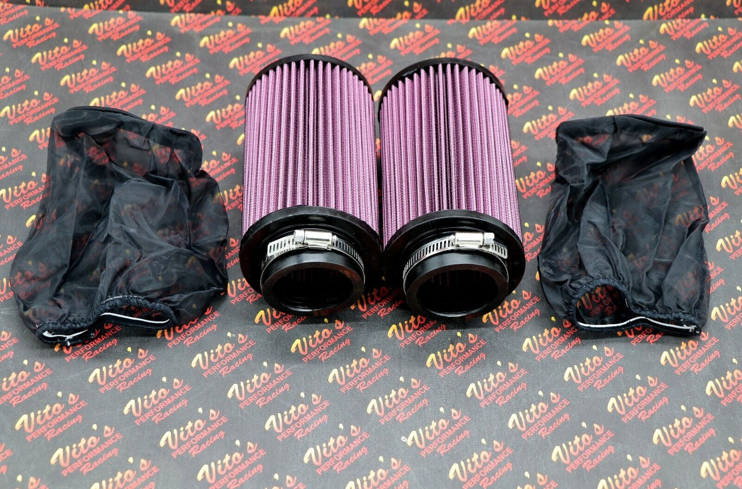 2 x NEW K+N style air filters Keihin PWK PJ 28 28mm carb pod Banshee + OUTERWEAR 2