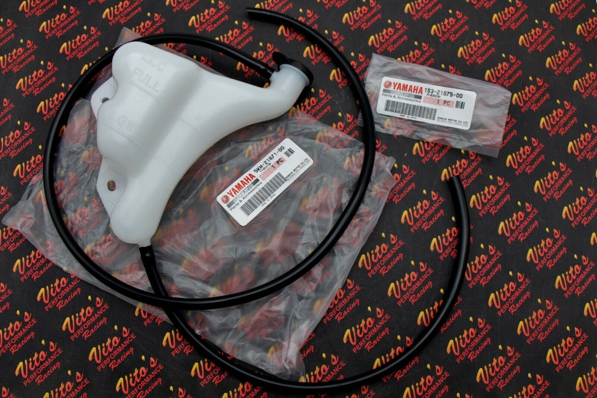 OEM RECOVERY TANK radiator reservoir coolant bottle overflow hose cap Raptor 700 1