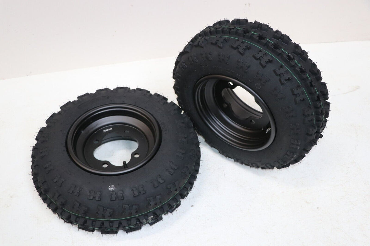 NEW 21x7x10 front tires + wheels rims HONDA 450r 400EX 300EX TRX250r BLACK 1