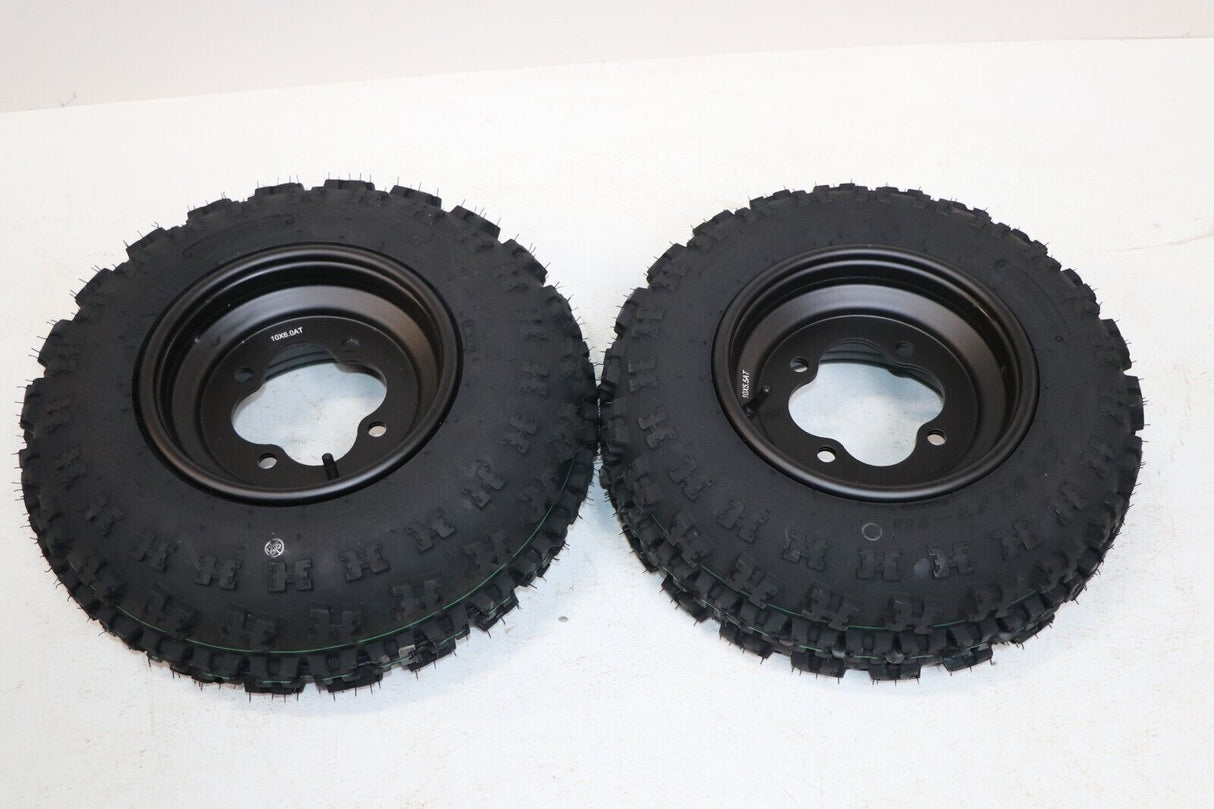 NEW 21x7x10 front tires + wheels rims HONDA 450r 400EX 300EX TRX250r BLACK 2