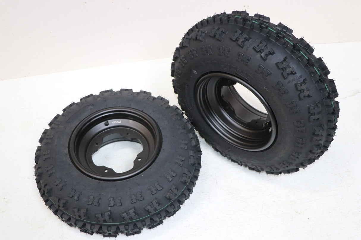 NEW 21x7x10 front tires + wheels rims Yamaha Banshee Raptor YFZ450 BLACK 1