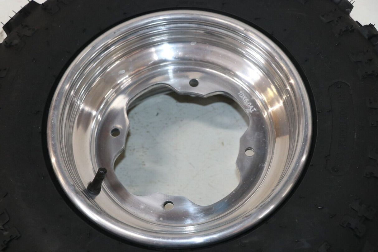 NEW 21x7x10 front tires + wheels rims Yamaha Banshee Raptor YFZ450 POLISHED 4