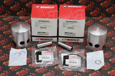 1973-1975 YAMAHA RD350 WISECO 1.00MM / .040" OVERSIZED 65.00MM BORE PISTON KIT 1