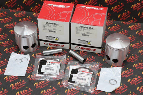 1973-1975 YAMAHA RD350 WISECO 1.00MM / .040" OVERSIZED 65.00MM BORE PISTON KIT 5