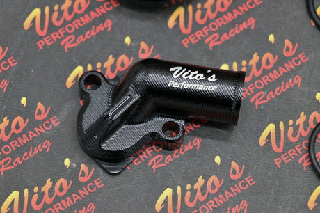 Vito's Billet water pump housing cover inlet outlet Yamaha Raptor 700 700R Black 4