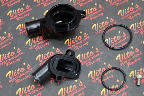 Vito's Billet water pump housing cover inlet outlet Yamaha Raptor 700 700R Black 5