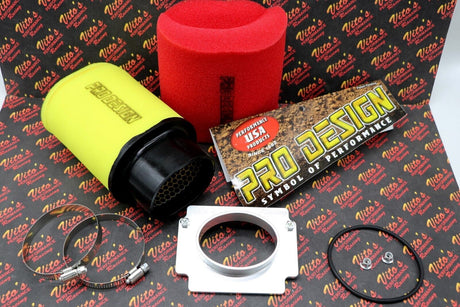 Vito's PRO FLOW airbox adapter + UNI FOAM style air filter Yamaha Banshee 1