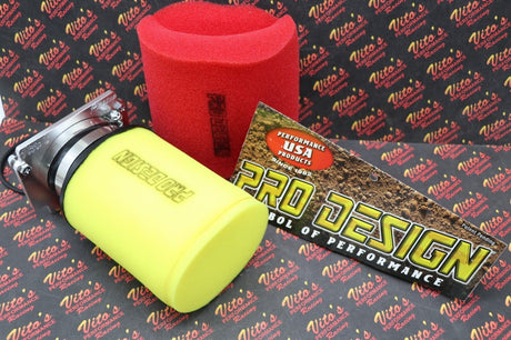 Vito's PRO FLOW airbox adapter + UNI FOAM style air filter Yamaha Banshee 2