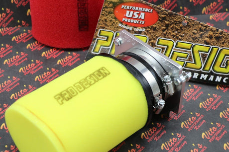Vito's PRO FLOW airbox adapter + UNI FOAM style air filter Yamaha Banshee 3