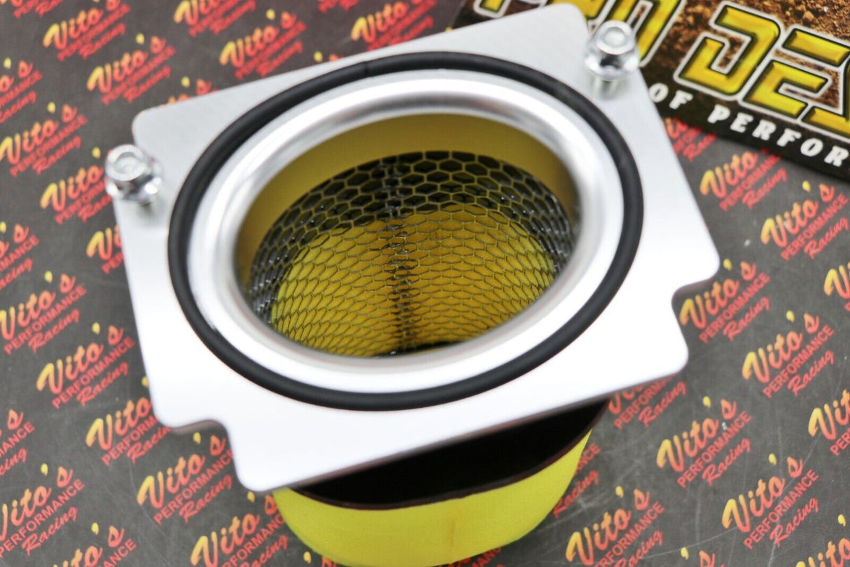 Vito's PRO FLOW airbox adapter + UNI FOAM style air filter Yamaha Banshee 4