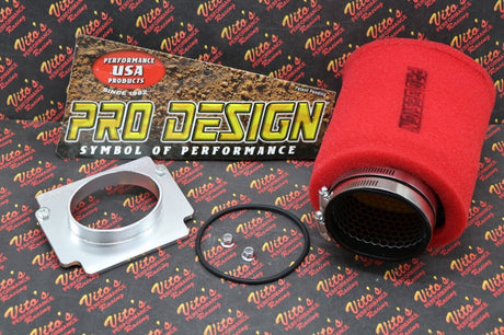 Vito's PRO FLOW airbox adapter + UNI FOAM style air filter Yamaha Banshee 5