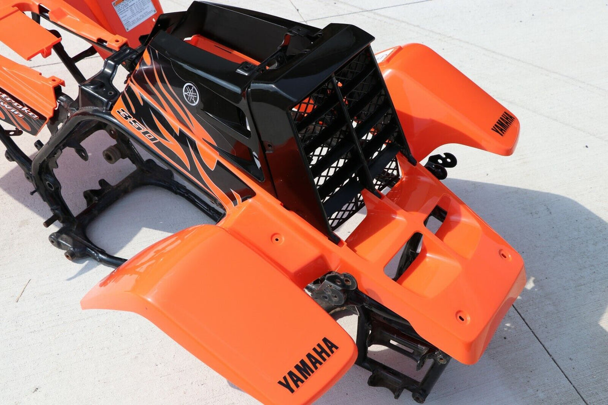 Yamaha Banshee fenders + gas tank plastic + grill + graphics BLACK  ORANGE 2008 4
