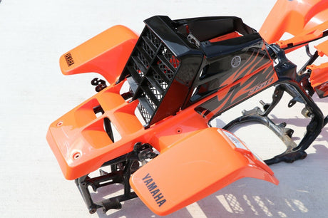 Yamaha Banshee fenders + gas tank plastic + grill + graphics BLACK  ORANGE 2008 5