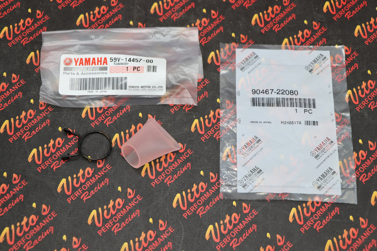 OEM airbox drain plug rubber nipple seal + CLAMP Yamaha Banshee Raptor