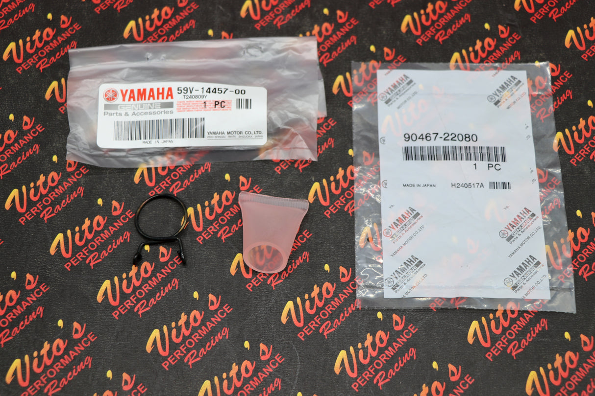 OEM airbox drain plug rubber nipple seal + CLAMP Yamaha Banshee Raptor