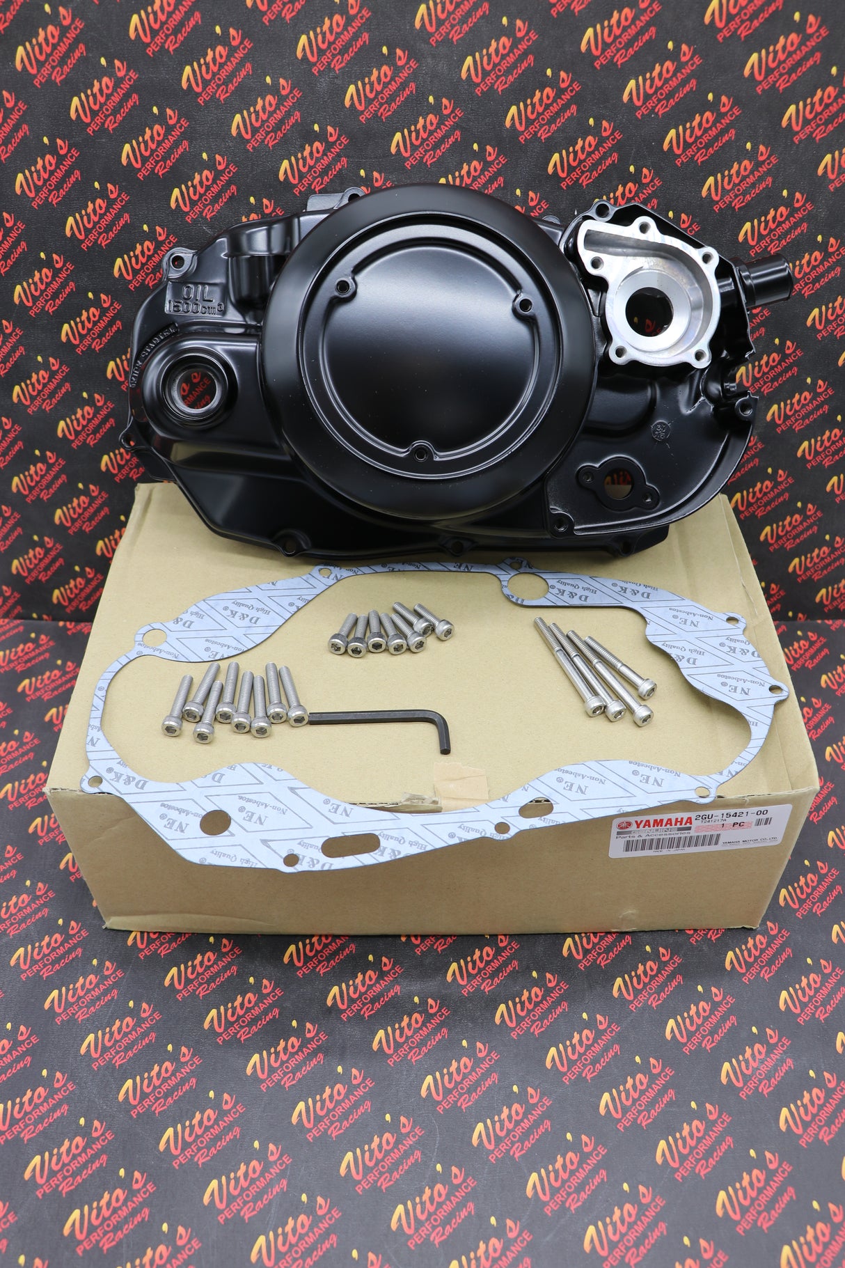 Yamaha Banshee CLUTCH COVER crankcase engine OEM FACTORY + gasket + bolt kit