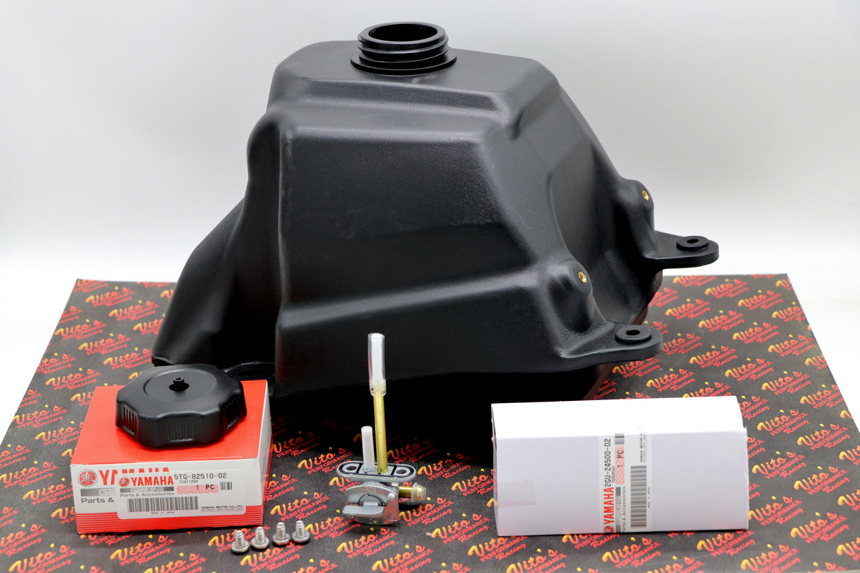 NEW YAMAHA Banshee GAS TANK + OEM fuel cap + OEM factory petcock
